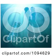 Clipart 3d Blue Human Chromosomes Royalty Free CGI Illustration