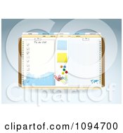Clipart Organizer With A To Do List And Office Items Website Template Design Royalty Free Vector Illustration by michaeltravers