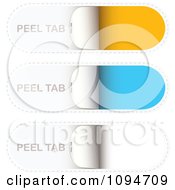 Poster, Art Print Of Yellow Blue And White Peel Tab Design Elements
