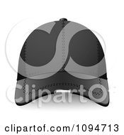 Clipart 3d Black Baseball Cap Royalty Free Vector Illustration by michaeltravers