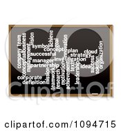Poster, Art Print Of Business Word Cloud Collage On A Black Board