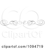 Clipart Black And White Ornate Swirl Rule Or Border 2 Royalty Free Vector Illustration