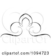 Clipart Black And White Ornate Swirl Rule Or Border 1 Royalty Free Vector Illustration