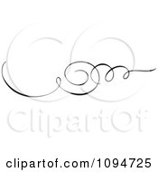 Clipart Black And White Ornate Swirl Rule Or Border 7 Royalty Free Vector Illustration