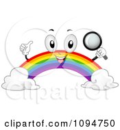 Poster, Art Print Of Happy Rainbow Holding A Magnifying Glass