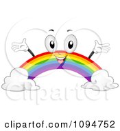 Poster, Art Print Of Happy Rainbow Holding Its Arms Up