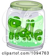 Poster, Art Print Of Pickle Floating In A Jar