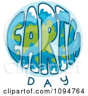 Clipart Globe And Happy Earth Day Text 1 Royalty Free Vector Illustration