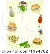 Poster, Art Print Of Frame Of Hamburgers And Condiments With Copyspace