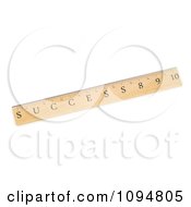 Clipart 3d Success Wooden Ruler Royalty Free CGI Illustration