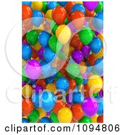 Poster, Art Print Of 3d Background Of Colorful Party Balloons
