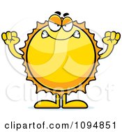 Clipart Mad Sun Royalty Free Vector Illustration