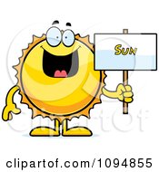 Poster, Art Print Of Sun Holding A Sign