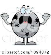 Clipart Screaming Moon Royalty Free Vector Illustration