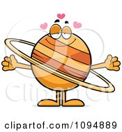 Clipart Loving Planet Saturn Royalty Free Vector Illustration by Cory Thoman