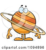 Clipart Smiling Planet Saturn Royalty Free Vector Illustration