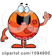 Clipart Planet Mars With An Idea Royalty Free Vector Illustration