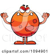 Clipart Mad Planet Mars Royalty Free Vector Illustration by Cory Thoman