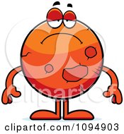 Clipart Depressed Planet Mars Royalty Free Vector Illustration by Cory Thoman