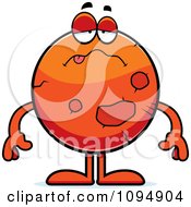 Clipart Sick Planet Mars Royalty Free Vector Illustration by Cory Thoman