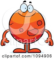 Clipart Smiling Planet Mars Royalty Free Vector Illustration