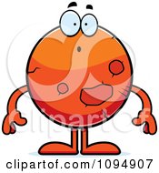 Clipart Surprised Planet Mars Royalty Free Vector Illustration