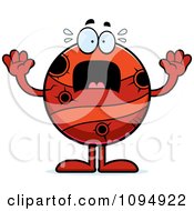 Clipart Scared Planet Mercury Royalty Free Vector Illustration