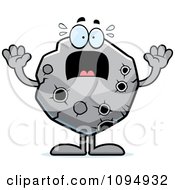 Clipart Scared Asteroid Royalty Free Vector Illustration