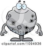 Clipart Smiling Asteroid Royalty Free Vector Illustration
