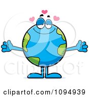 Poster, Art Print Of Earth Globe With Open Arms
