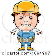 Clipart Mad Red Haired Handy Boy Royalty Free Vector Illustration