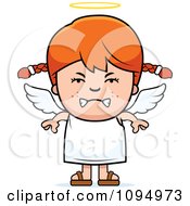 Poster, Art Print Of Mean Red Haired Angel Girl