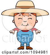 Poster, Art Print Of Smiling Red Haired Farmer Boy