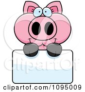 Poster, Art Print Of Piglet Holding A Sign