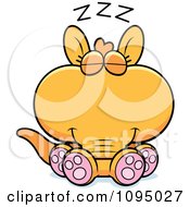 Clipart Sleeping Orange Aardvark Royalty Free Vector Illustration by Cory Thoman
