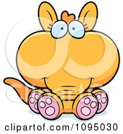 Clipart Sitting Orange Aardvark Royalty Free Vector Illustration by Cory Thoman