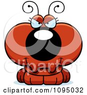 Clipart Sly Red Ant Royalty Free Vector Illustration