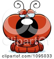 Clipart Drunk Red Ant Royalty Free Vector Illustration