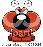 Clipart Angry Red Ant Royalty Free Vector Illustration