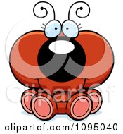 Clipart Sitting Red Ant Royalty Free Vector Illustration