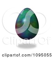 Poster, Art Print Of 3d Floating Colorful Easter Egg And Shadow