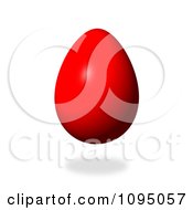 Clipart 3d Floating Red Easter Egg And Shadow Royalty Free CGI Illustration