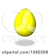 Poster, Art Print Of 3d Floating Yellow Easter Egg And Shadow