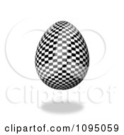 Poster, Art Print Of 3d Floating Checkered Easter Egg And Shadow