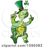 Poster, Art Print Of St Patricks Day Tortoise Dancing