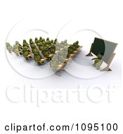 Clipart 3d Tortoise Teacher And Class Of Students Royalty Free CGI Illustration