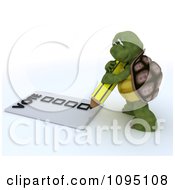 Clipart 3d Tortoise Voting Royalty Free CGI Illustration by KJ Pargeter