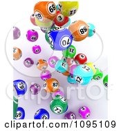 Poster, Art Print Of 3d Colorful Bingo Balls Falling 1