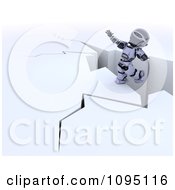 3d Robot Balancing On A Cliff