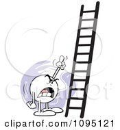 Poster, Art Print Of Bossy Moodie Character Pointing At A Ladder